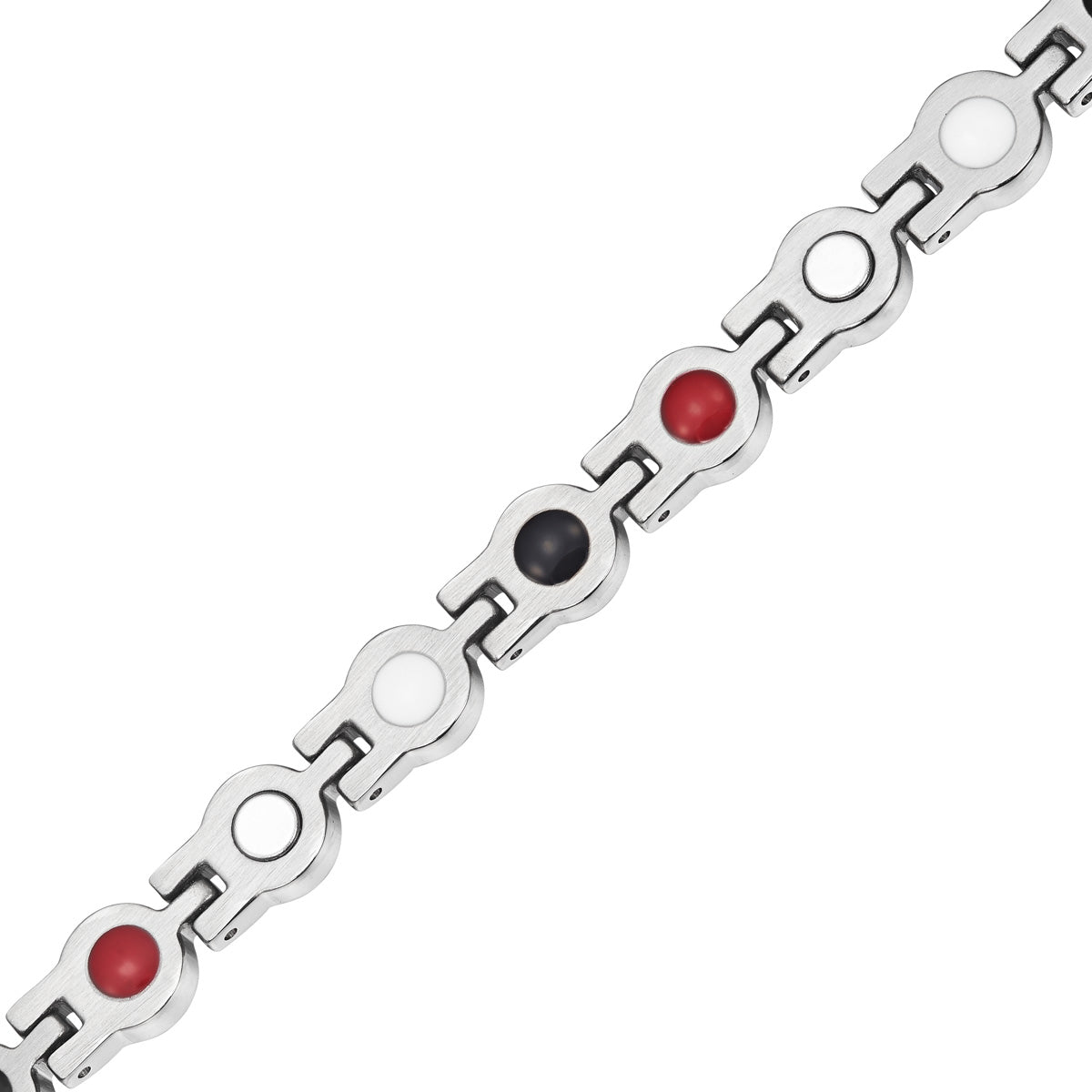 Women's Four Element Magnetic Bracelet with Pink Stone