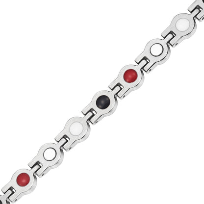 Women's Four Element Magnetic Bracelet with Pink Stone