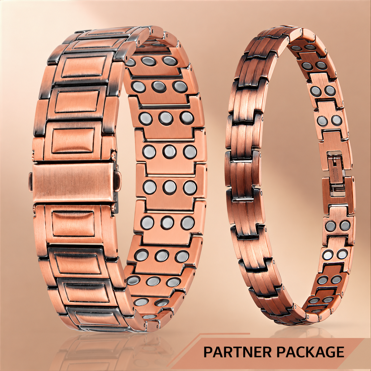 Men's and Women's Copper Bracelet Set 2