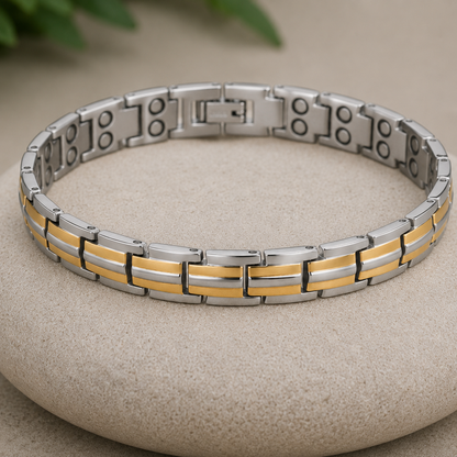 Women's High Power Magnetic Bracelet - Two Tone Rose Gold