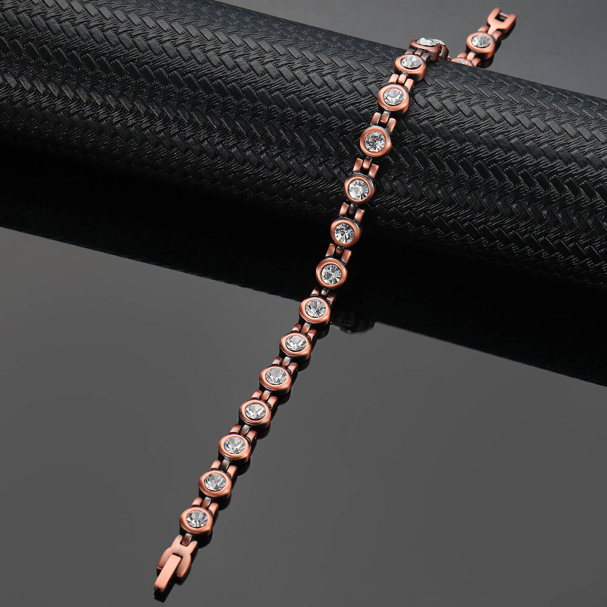 Women's Copper Magnetic Anklet with Stones