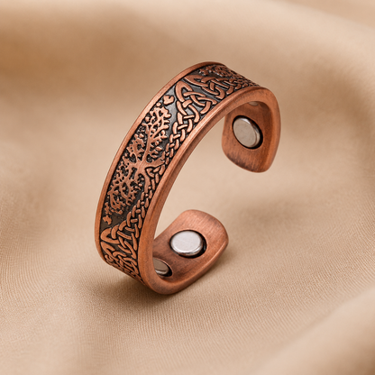 Women's Copper Tree of Life Magnetic Ring