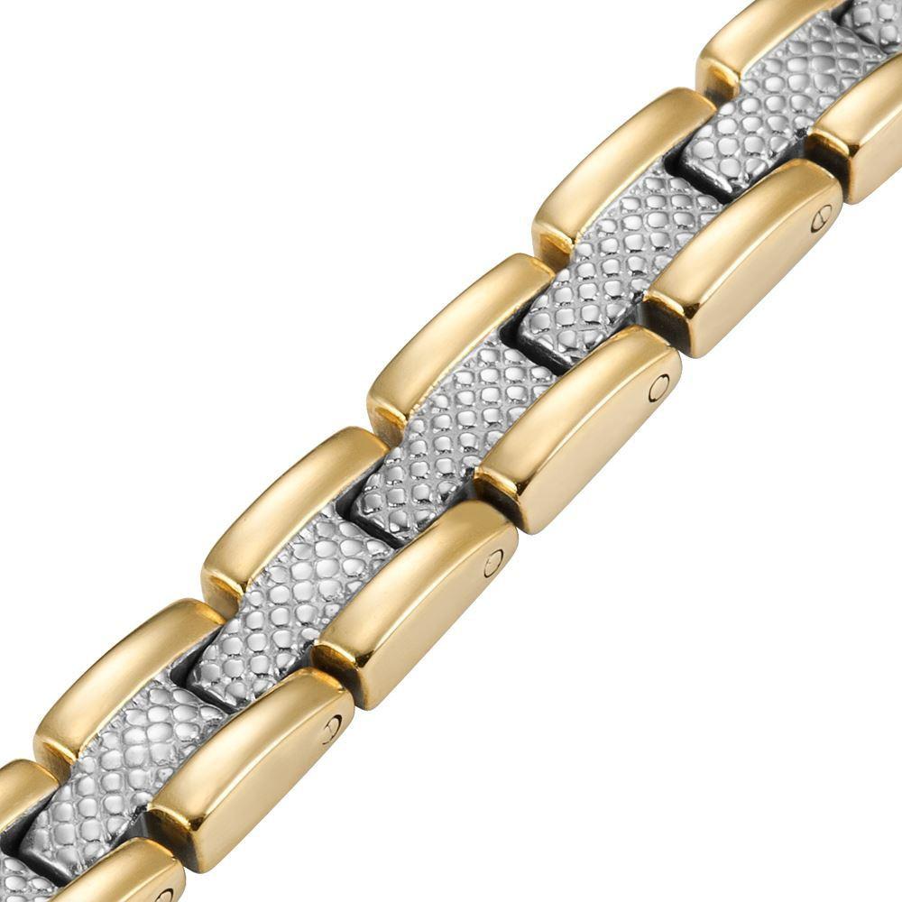 Women's Four Element Magnetic Bracelet - Two Tone Gold